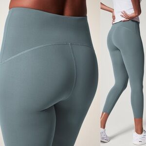 SPANX Booty Boost Active 7/8 Leggings in Hazy Blue Grey